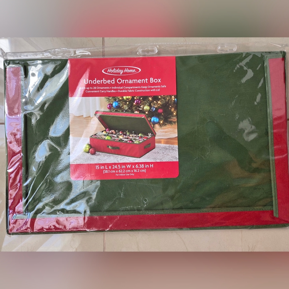 Holiday Home Underbed Ornament Box